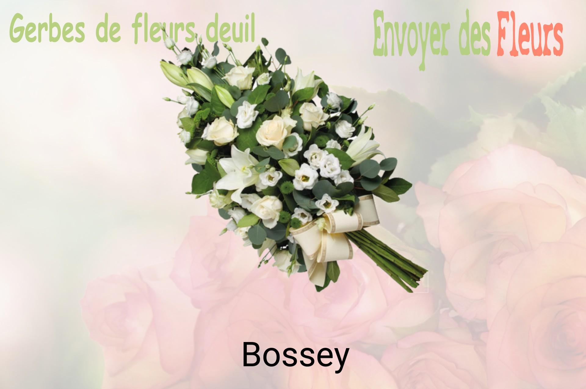 Gerbe de fleurs de deuil livrée à Bossey